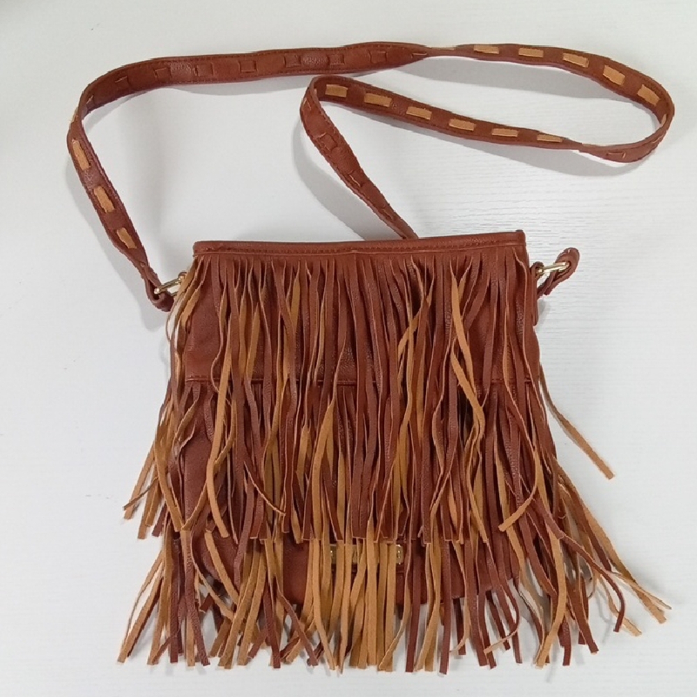 Steve Madden Tan Fringe Crossbody Bag